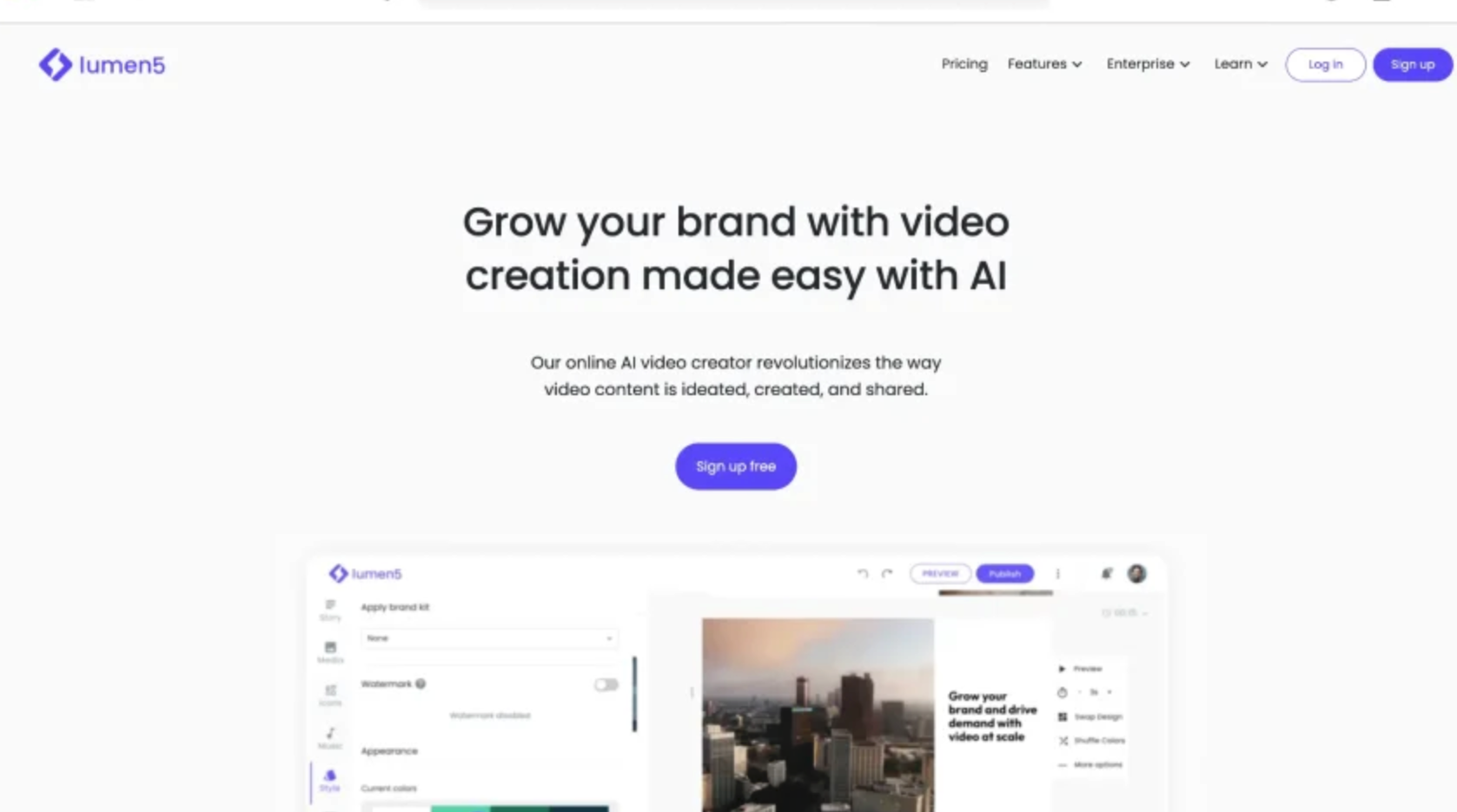 Lumen5 AI-Generated Music Videos